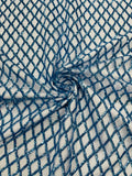 Luxury Diamond Design Mini Glitz Sequins On A Mesh Fabric
