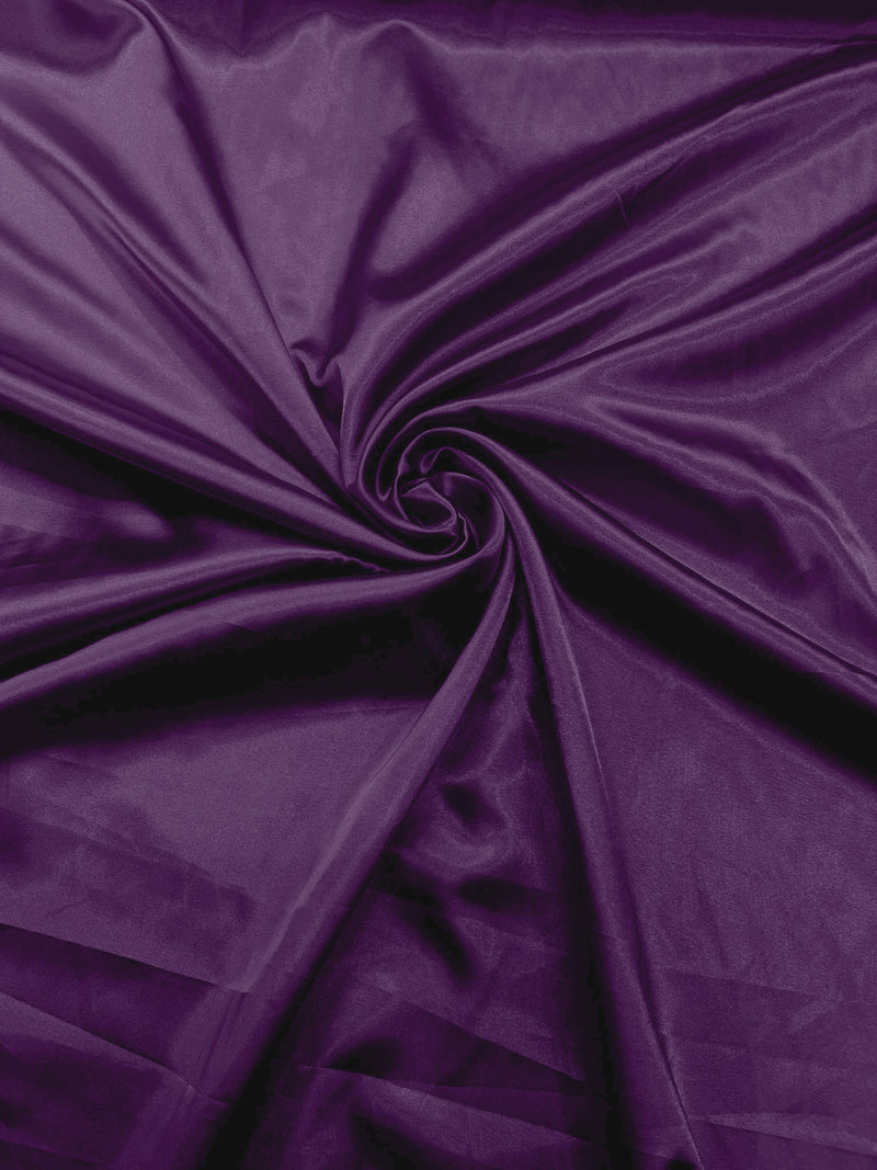 Light plum Stretch Charmeuse Satin Fabric 58" Wide/Light Weight Silky Satin/Sold By The Yard