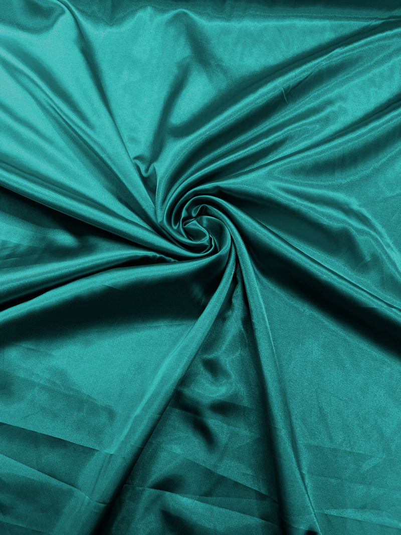 Light Teal Stretch Charmeuse Satin Fabric 58" Wide/Light Weight Silky Satin/Sold By The Yard