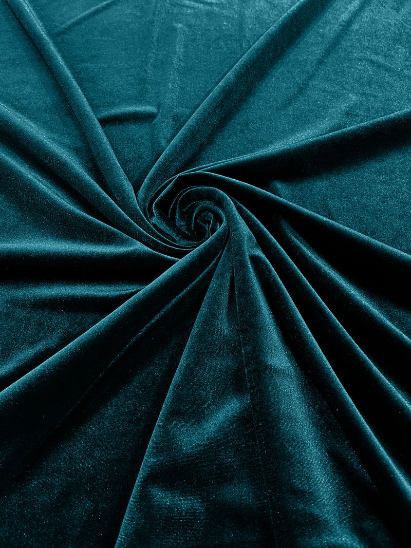 Solid Stretch Velvet Fabric  58/59" Wide 90% Polyester/10% Spandex By The Yard.