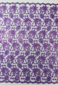 Metallic floral lace design embroidered 54" Wide | New Creations Fabric & Foam Inc.