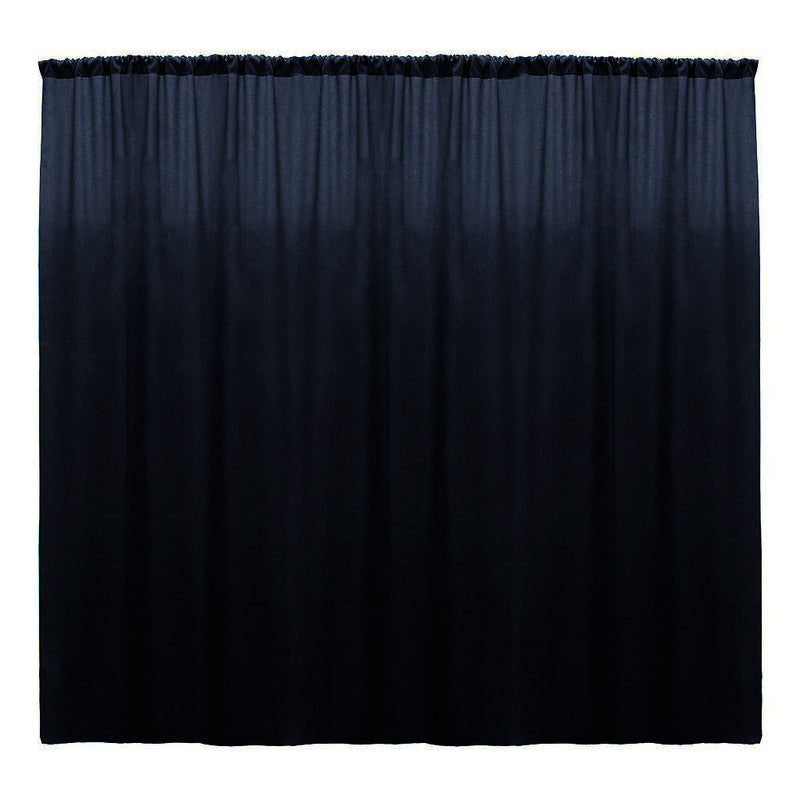 Navy Blue - Backdrop Drape Curtain, Polyester Poplin SEAMLESS 1 Panel.