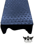 Rectangular Tablecloth Roses Jacquard Satin Overlay for Small Coffee Table Seamless. (60 Inches x 144 Inches)