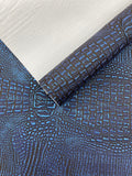 Metallic Gator Vinyl Fabric 54" Wide / Upholstery Crafting Accessories Applications Faux Leather PVC.