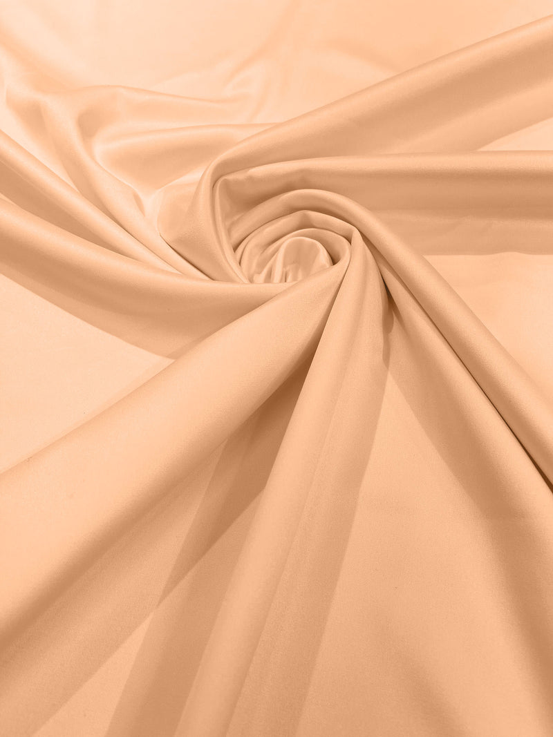 Nude Solid Matte Stretch L'Amour Satin Fabric 95% Polyester 5% Spandex/58" Wide/ By The Yard