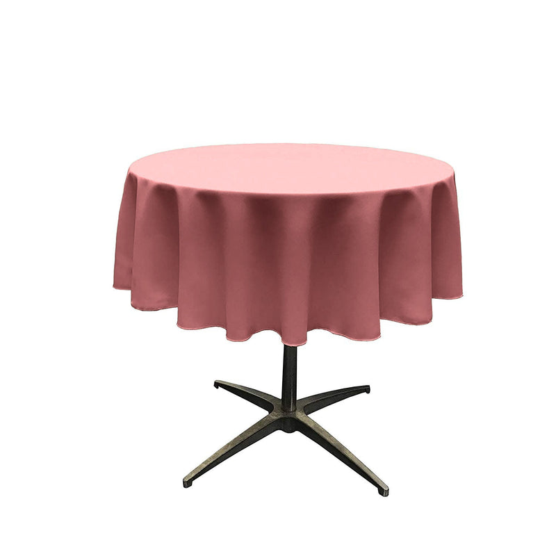 51" Round Polyester Poplin Seamless Tablecloth - Wedding Decoration Tablecloth