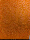 PHOENIX FEATHER SEQUIN ON STRETCH MESH FABRIC (By The Yard)