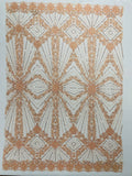 Luxury Bridal Fabric with Geometric Beading on a mesh, by The Yard.