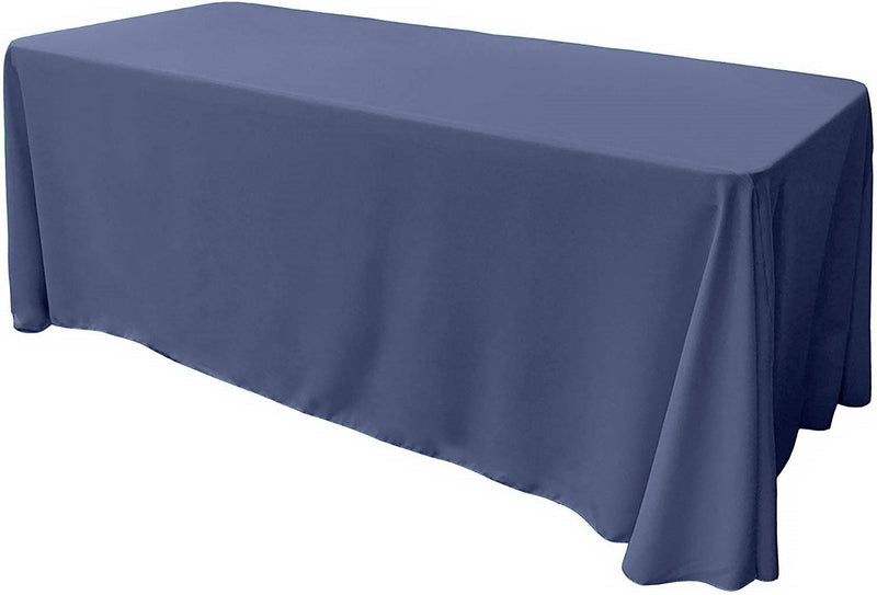 90" X 120" Rectangular Seamless Polyester Poplin Tablecloth, for Party/Wedding Tablecloth