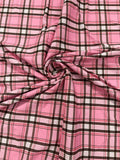 PLAID MULTICOLOR CHECKERED SPANDEX (by the yard)