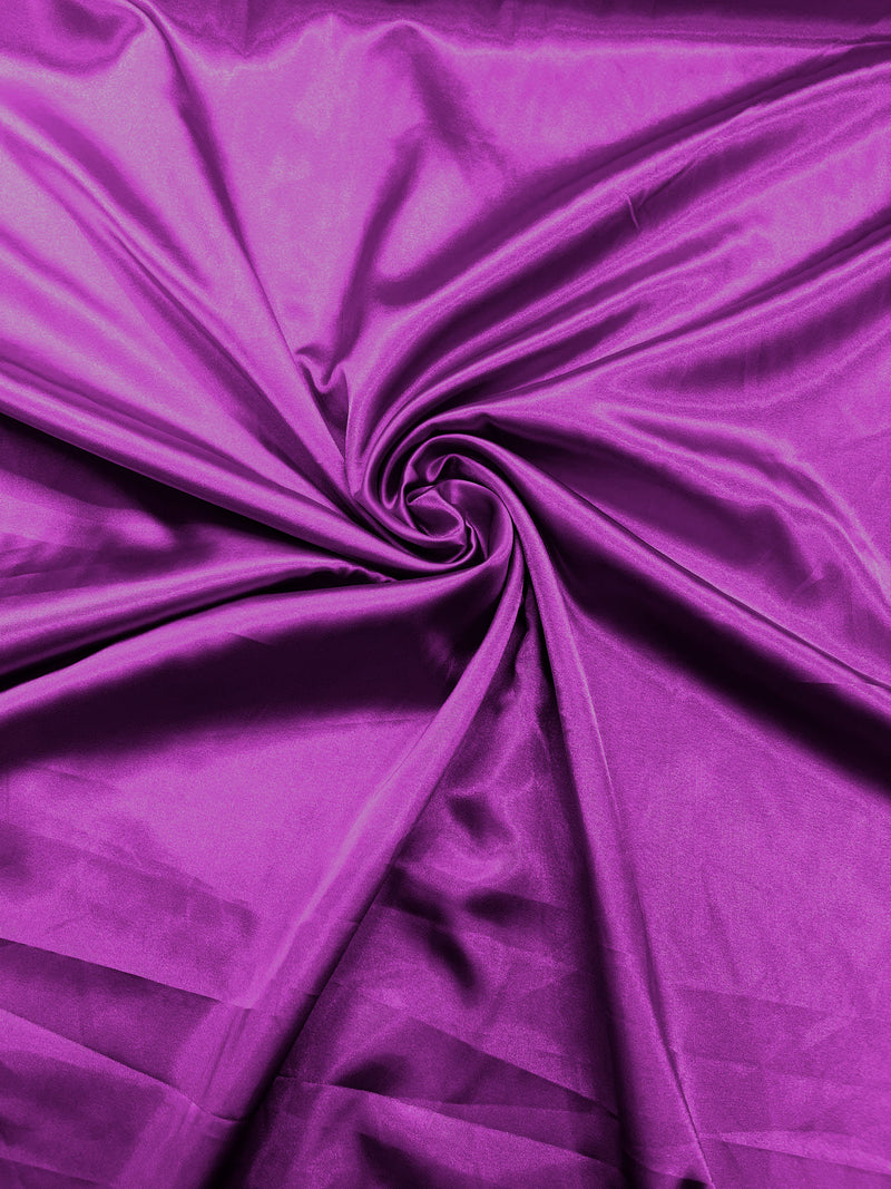 Pucci Fuchsia Stretch Charmeuse Satin Fabric 58" Wide/Light Weight Silky Satin/Sold By The Yard