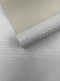Florida Gator 3D Embossed Vinyl Fabric  / 2 Tone Crocodile Vinyl Leather 54" Wide