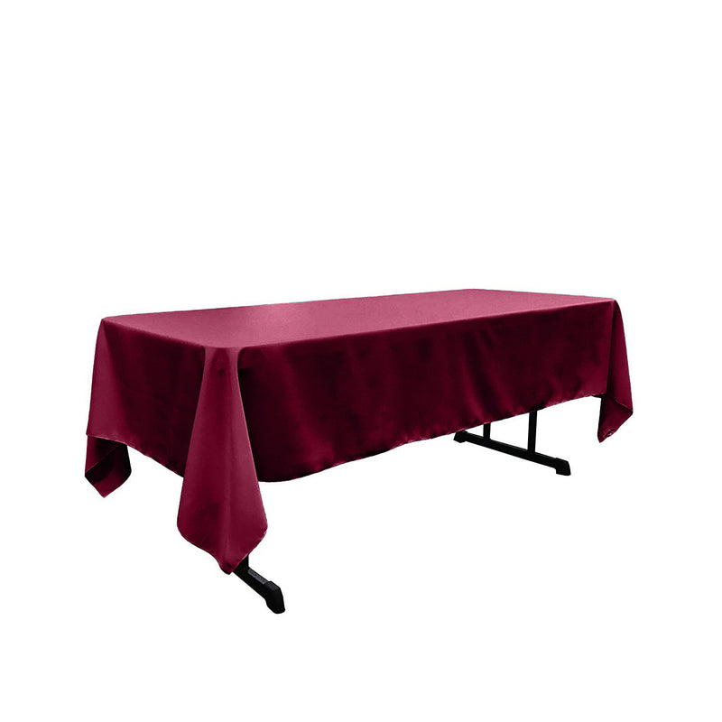 Raspberry Rectangular Polyester Poplin Tablecloth