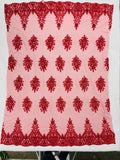 Classic Beaded Damask Lace, by The Yard.