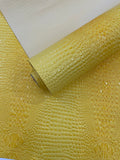Glossy Two Tone Gator Fake Leather Upholstery, 3D Crocodile Skin Texture Faux Leather PVC Vinyl, 54" Wide