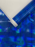 Snake Viper Holographic Embossed PVC / Snake Vinyl Fabric Upholstery Crafting  Accessories Applications Snake Iridescent.