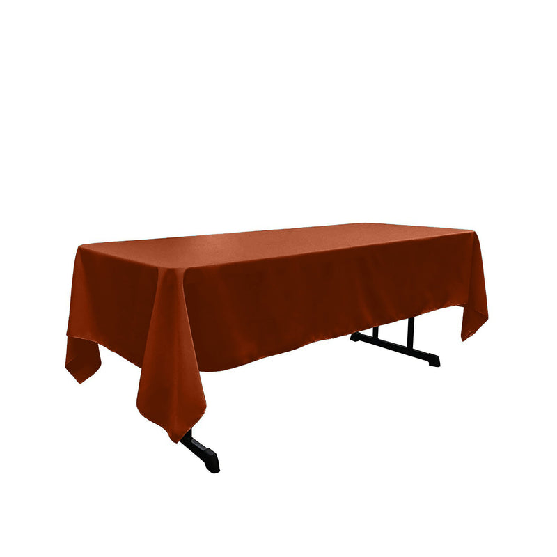 Rust Rectangular Polyester Poplin Tablecloth