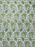 Metallic floral lace design embroidered 54" Wide | New Creations Fabric & Foam Inc.
