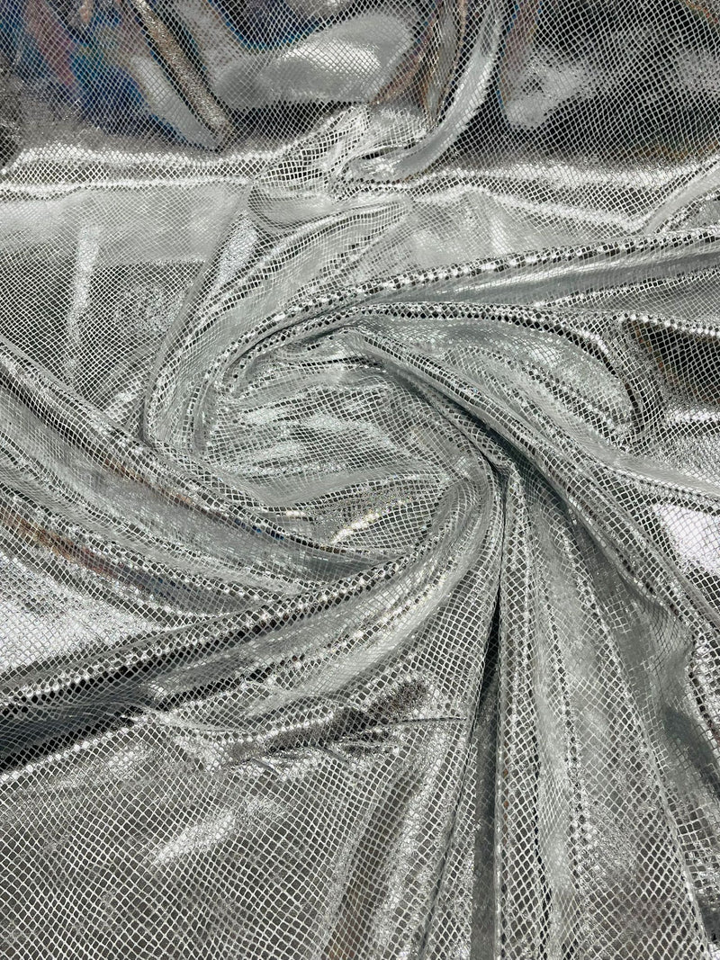 ILLUSION FOIL SNAKE STRETCH VELVET (by the yard)