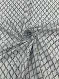 Luxury Diamond Design Mini Glitz Sequins On A Mesh Fabric