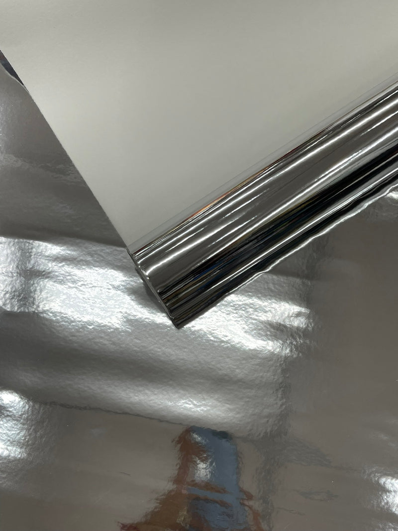Chrome Mirror Reflective Vinyl/Crafting Apparel Upholstery Vinyl Fabric 54" Wide