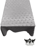 Rectangular Tablecloth Roses Jacquard Satin Overlay for Small Coffee Table Seamless. (60 Inches x 72 Inches)