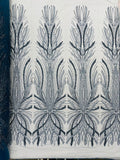 Palm Beaded Damask Design Fabric, by The Yard.