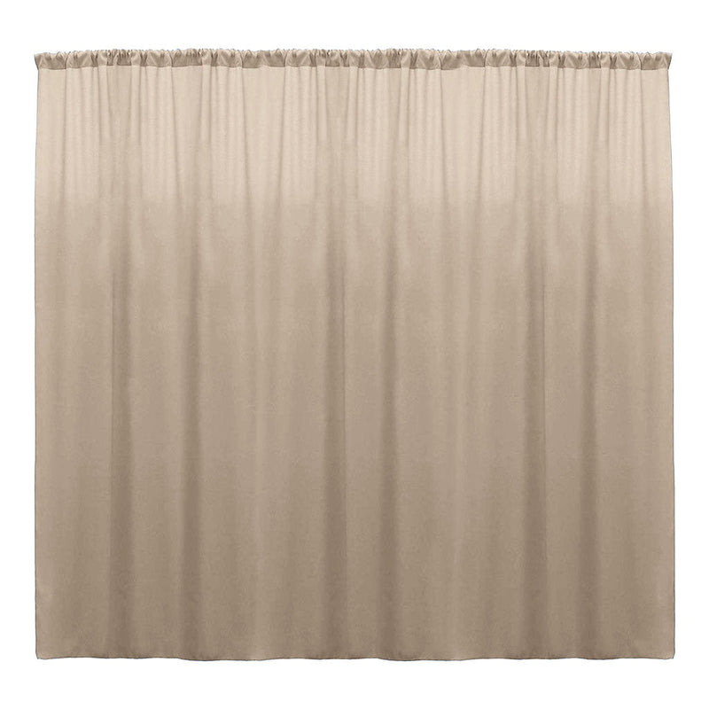 Backdrop Drape Curtain 10 Feet Wide x 8 Feet High, Polyester Poplin SEAMLESS 1 Panel.