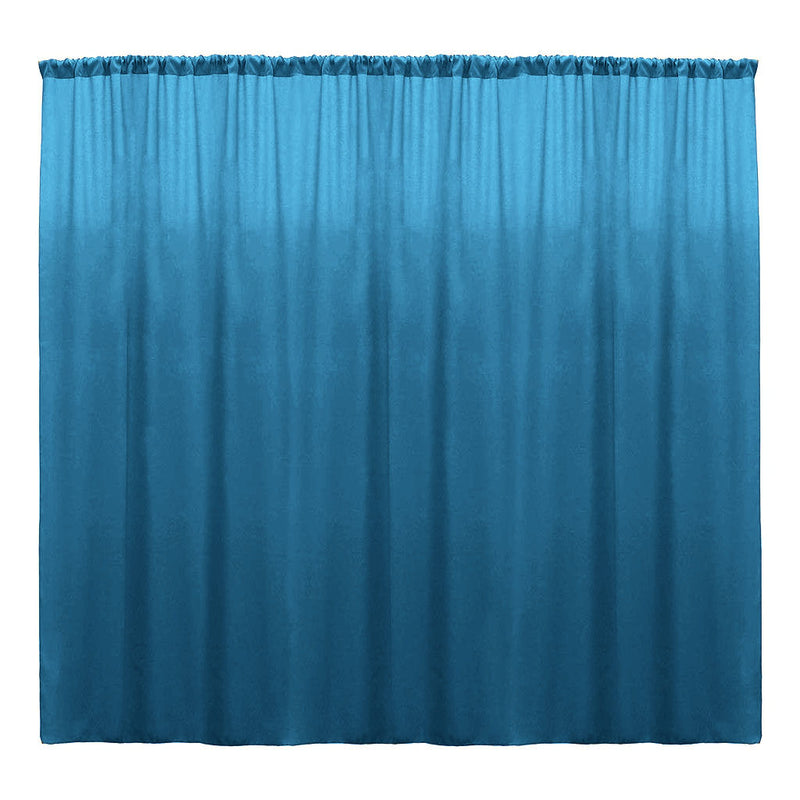 Teal Blue - Backdrop Drape Curtain, Polyester Poplin SEAMLESS 1 Panel.