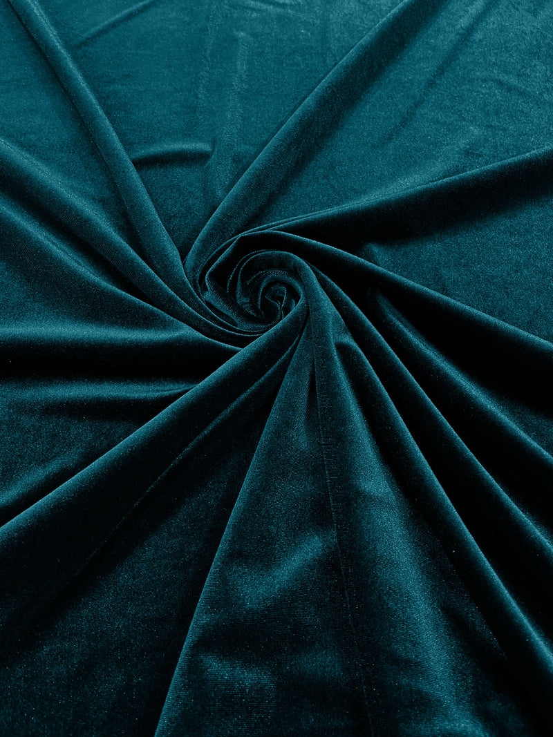 Solid Stretch Velvet Fabric  58/59" Wide 90% Polyester/10% Spandex By The Yard.