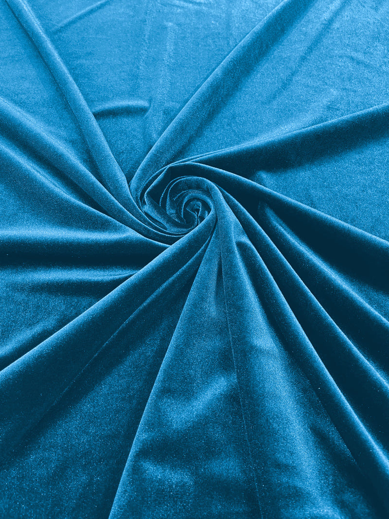 Solid Stretch Velvet Fabric  58/59" Wide 90% Polyester/10% Spandex By The Yard.