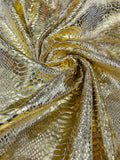 Illusion foil Snake design on a stretch velvet fabric-Sold by the yard.