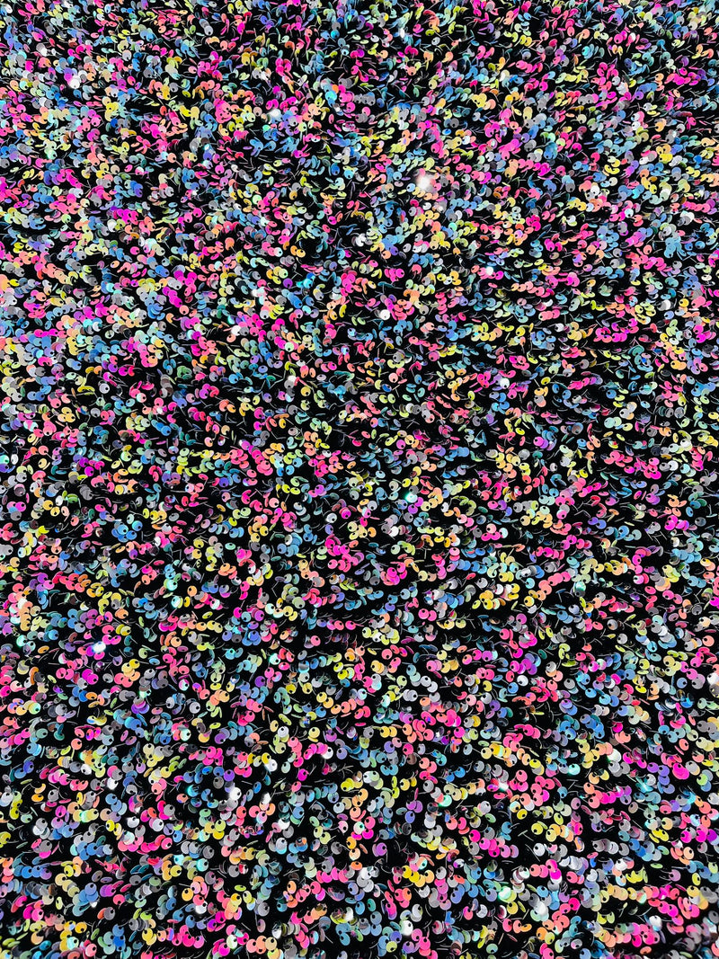 Confetti All Over Sequins Stretch Velvet (by the yard)