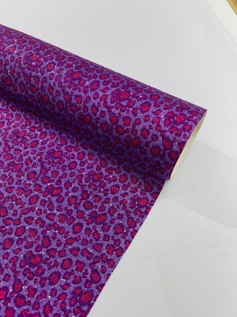 LEOPARD GLITTER CANVAS VINYL (by the yard)
