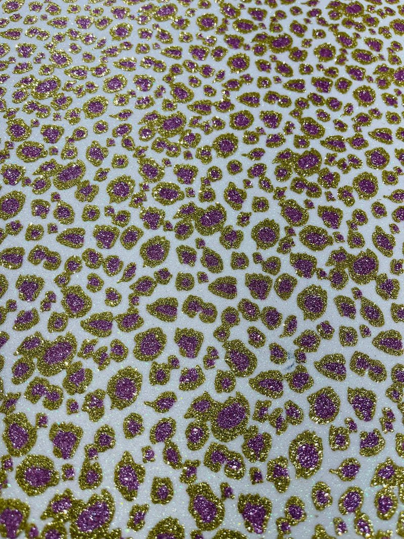 LEOPARD GLITTER CANVAS VINYL (by the yard)