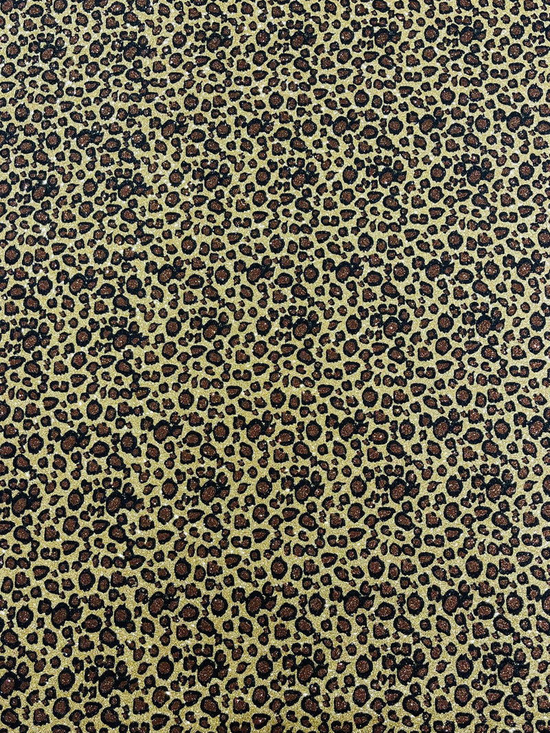 LEOPARD GLITTER CANVAS VINYL (by the yard)