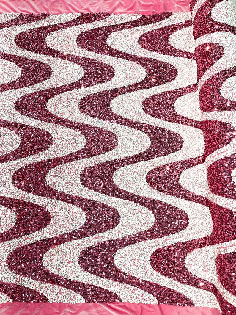 WAVE SEQUIN VELVET (By The Yard)