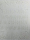 Classic Beaded Damask Lace, by The Yard.