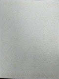 Luxury Bridal Fabric with Geometric Beading on a mesh, by The Yard.