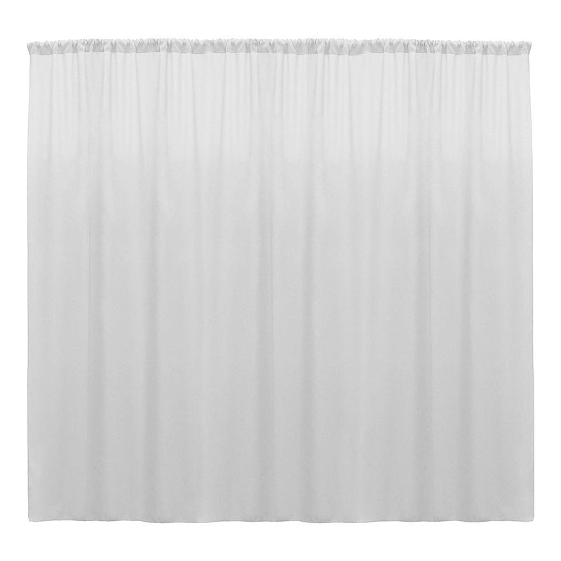 White - Backdrop Drape Curtain, Polyester Poplin SEAMLESS 1 Panel.