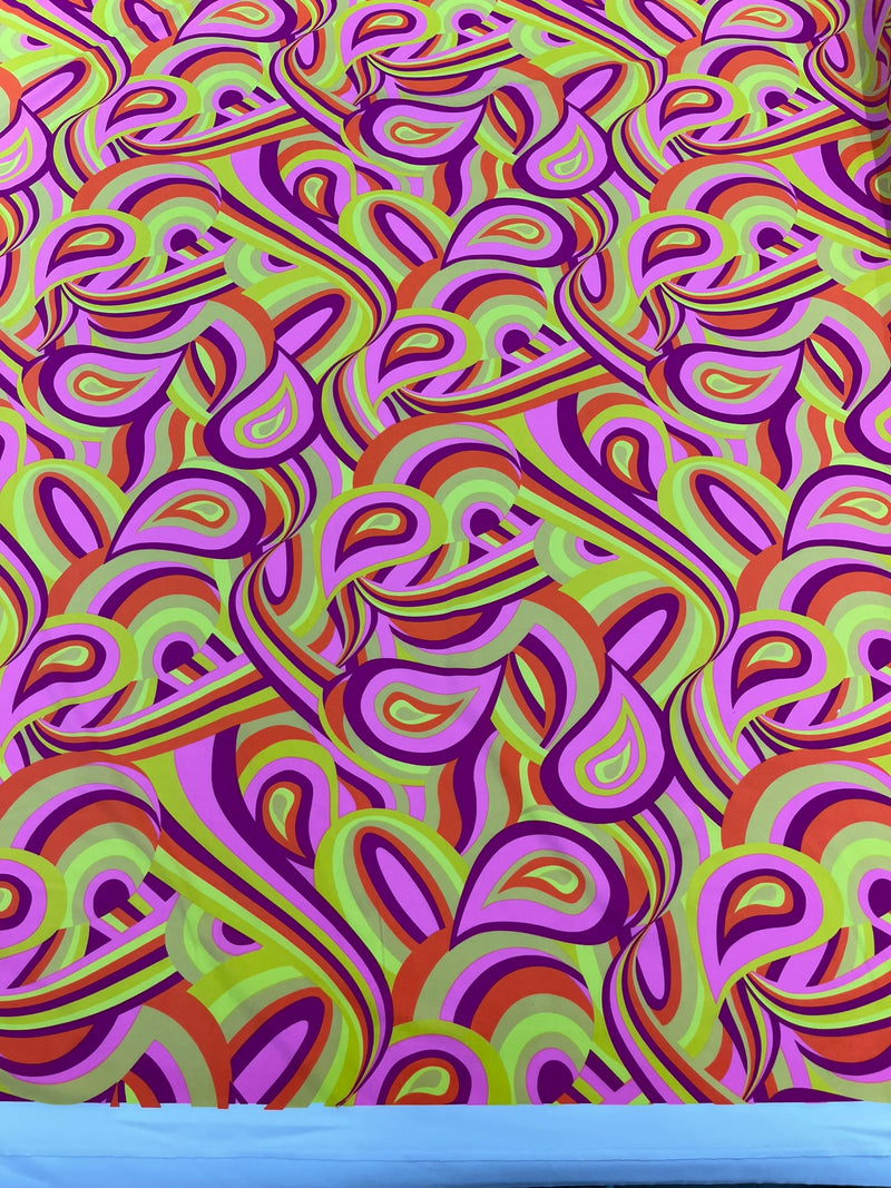 Retro Paisley Spandex, by The Yard.