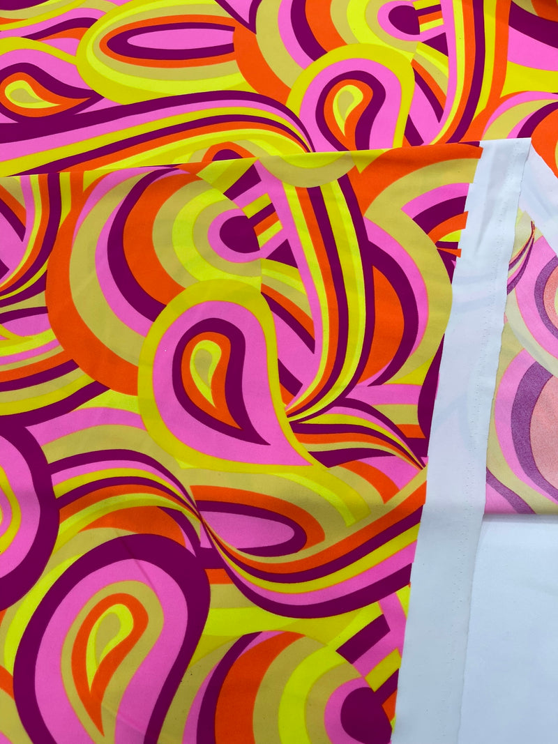 Retro Paisley Spandex, by The Yard.
