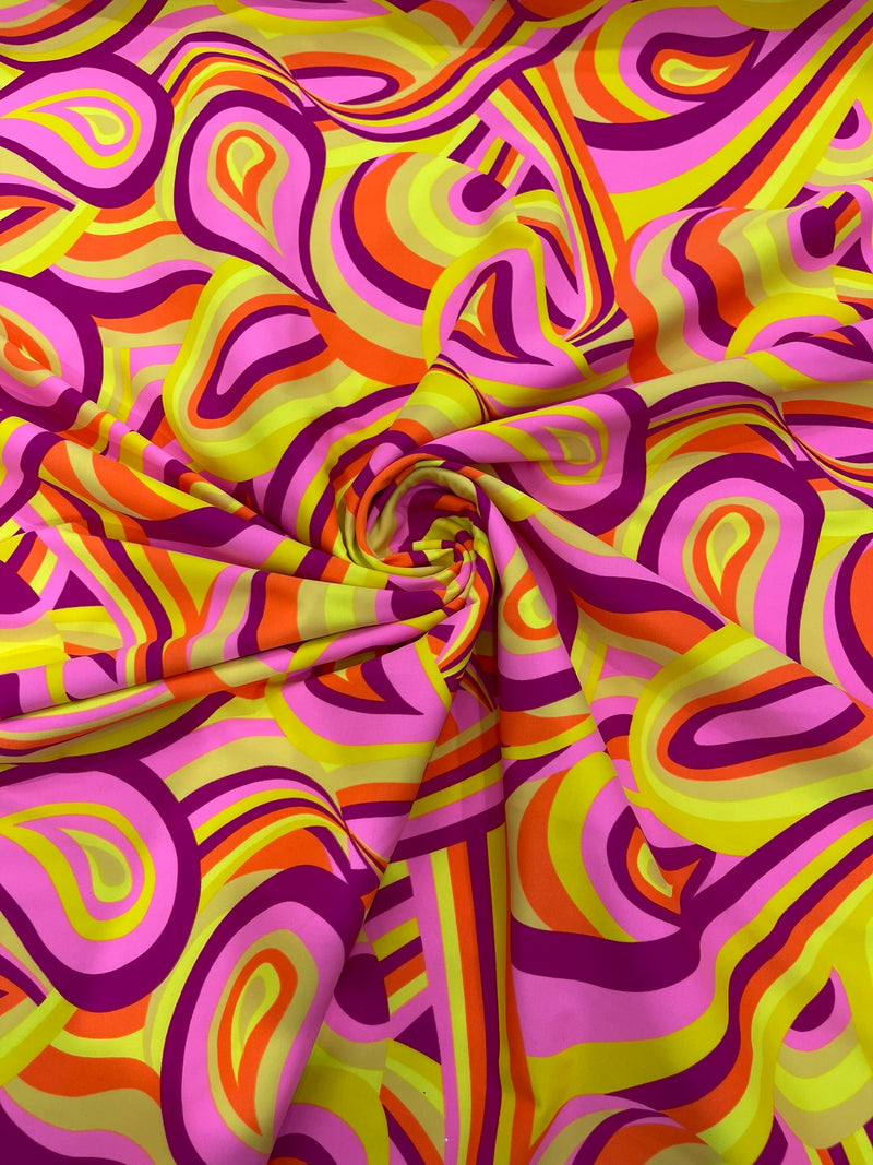 Retro Paisley Spandex, by The Yard.