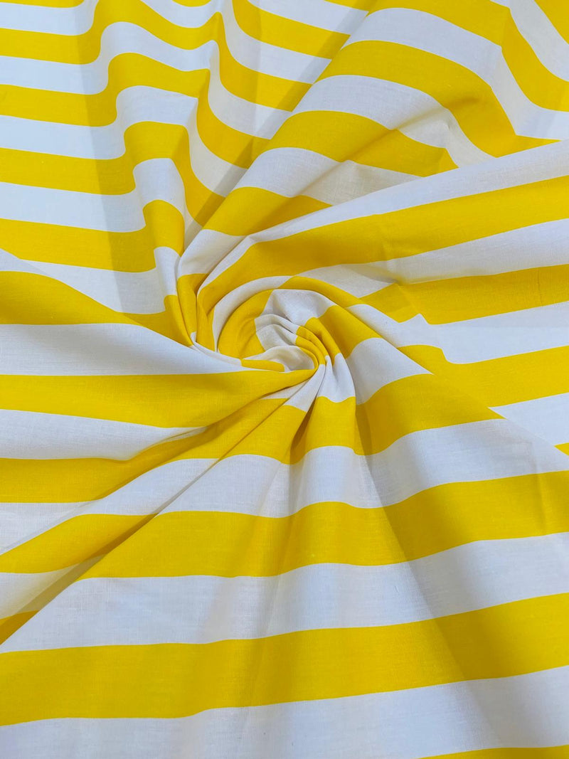 STRIPE POLY COTTON (by the yard)