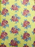 Multi Floral Color Jacquard Satin, Sold by The Yard.