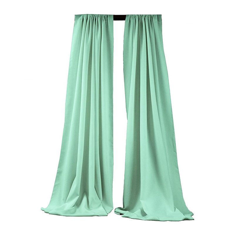 Backdrop Drape Curtain 5 Feet Wide x 9 Feet High, Polyester Poplin SEAMLESS 1 SETS.