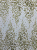 Big Glitter Damask Design On A Mesh Lace Fabric| New Creations Fabric & Foam Inc. - New Creations Fabric & Foam Inc