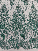 Big Glitter Damask Design On A Mesh Lace Fabric| New Creations Fabric & Foam Inc. - New Creations Fabric & Foam Inc