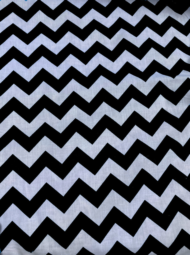 CHEVRON ZIG ZAG POLY COTTON (by the yard)