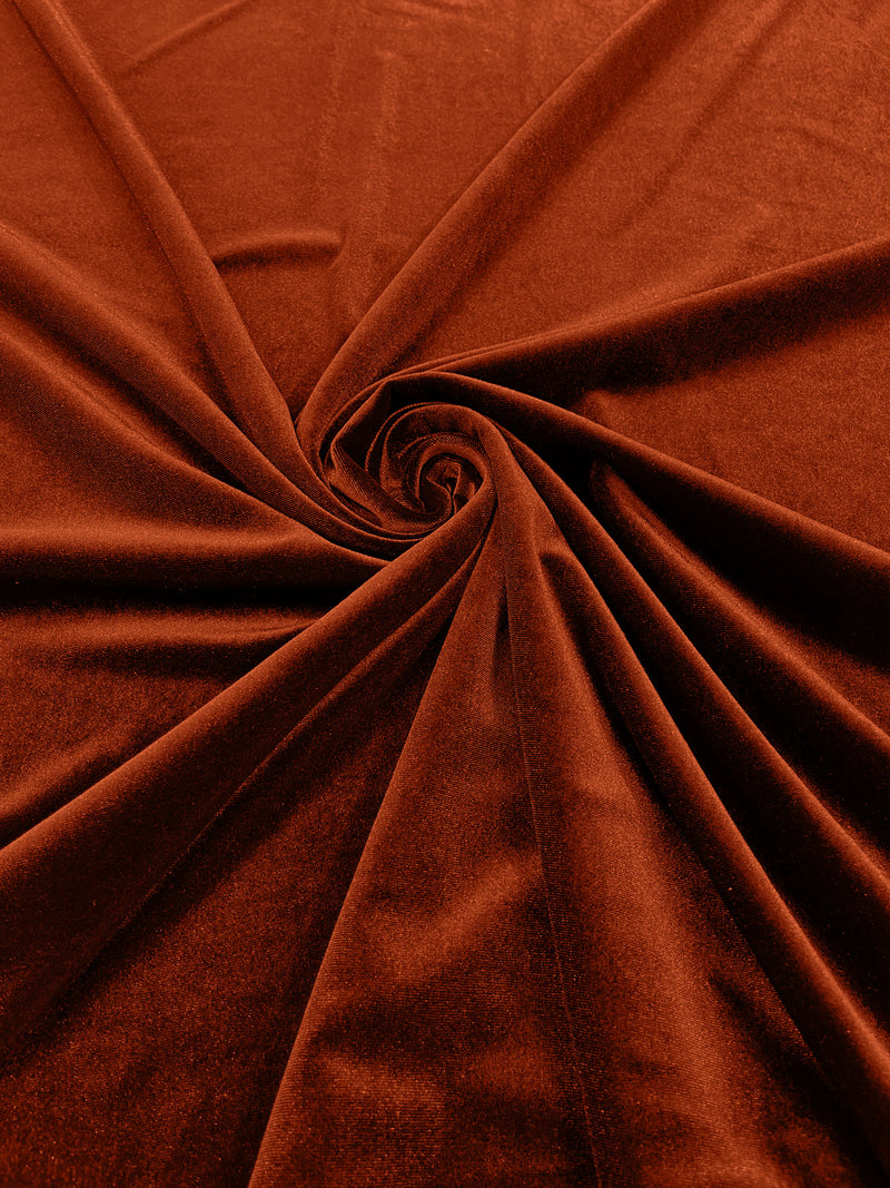 Solid Stretch Velvet Fabric  58/59" Wide 90% Polyester/10% Spandex By The Yard.